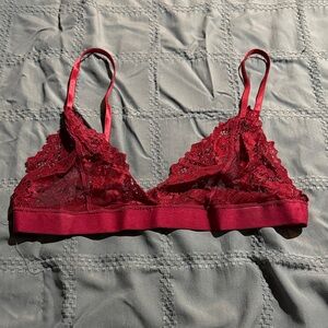 Lace Bralette in Red